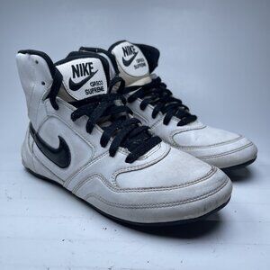 Y2K Nike Greco Supreme Wrestling Shoes Wom Sz 8.5 Retro White - 816552-110 REA*